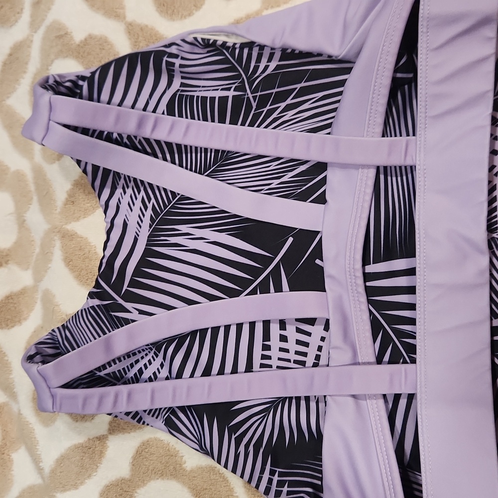 The Chestee Barbella Black and Purple Reversible Sports Bra - Picture 6 of 6